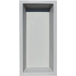 Wacredo GFK Rechteckbecken 200 x 100 x 35cm Kneippbecken Teichbecken Wasserspielbecken architektonisches Wasserbecken für Wasserspiel Glasfaser (Grau)