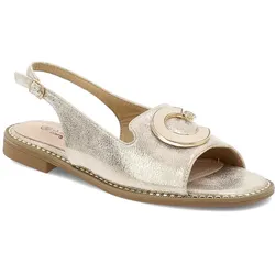 Goldene Sandalen S.Barski Flache Schuhe, 41