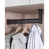 Kleiderstange Schrank Kleiderstange in L-Form mit Verstellbarer Höhe, 15 cm – 140 cm Lange Kleiderstangen mit Komplettem Set, Ausziehbare Kleiderstange Aus Metall(40cm(15 3/4"))