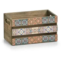 Zeller Deko-Kiste Mosaik 24 x 14 x 13,5 cm 1-tlg. braun