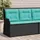 vidaXL Gartenbank 220 x 0 x 0 cm Schwarz