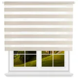 Wellhome Polyester Tag-/Nacht-Rollo 140 x 180 cm (Breite x Höhe) Leinenoptik