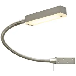 Fischer-Honsel LED-Bettleuchte, 1-flammig, Nickel matt , silber