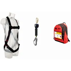 3M PROTECTA Premium Set, 1 Punkt Auffanggurt (1161601), Höhensicherungsgerät (3101461), Rucksack (9513331), M/L