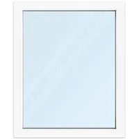 Fenster 90x110 cm, Kunststoff Profil aluplast IDEAL® 4000, Weiß, 900x1100 mm, einteilig festverglast, 2-fach Verglasung, individuell konfigurieren