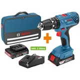 Bosch GSB 18V-21 Professional inkl. 2 x 2 Ah + Tasche 0615990K41