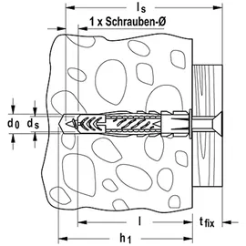 Fischer Universaldübel UX 10 x 60 50 Stück
