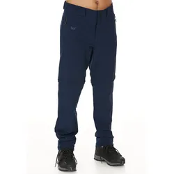 Outdoorhose WHISTLER "Gerdi", Herren, Gr. XXXL, US-Größen, blau (dunkelblau), 92% Polyester, 8% Elasthan, unifarben, casual, Hosen, zur Verwendung als Hose oder Shorts dank Zip-Off-Funktion