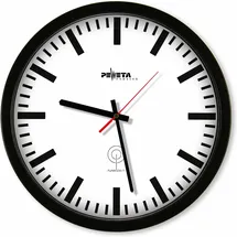 Peweta Funkwanduhr 35 cm 350 mm schwarz