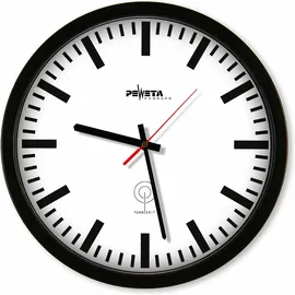 Peweta Funkwanduhr 35 cm 350 mm schwarz