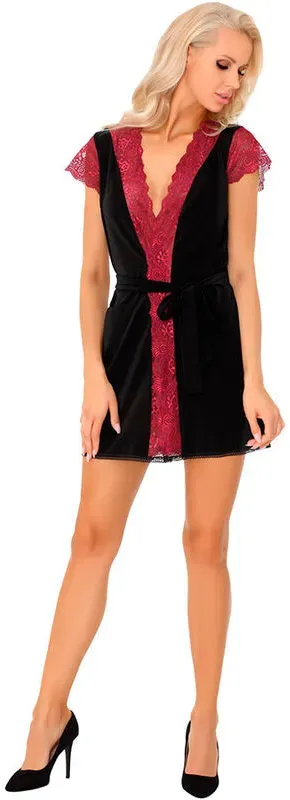 LIVCO CORSETTI FASHION  Kumiko LC 90428 Kleid + Höschen Schwarz - L/XL