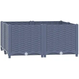 vidaXL Hochbeet 80x80x38 cm Polypropylen