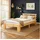 Homestyle4u Bett 90x200 mit Lattenrost Holz Natur Holzbett 90x200 Einzelbett 90 x 200 cm Massivholzbett Bettgestell