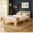 Homestyle4u Bett 90x200 mit Lattenrost Holz Natur Holzbett 90x200 Einzelbett 90 x 200 cm Massivholzbett Bettgestell