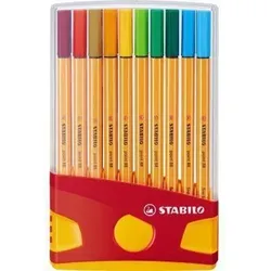 Stabilo Tintenschreiber point 88 ColorParad 20St in 20 Farben i. Kunststoff Box