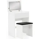 KADIMA DESIGN Schminktisch Weiß, 1 Schubladen, Rechteckig,Rechteckig, Wange, 60x81x40 cm, Schlafzimmer, Schminktische