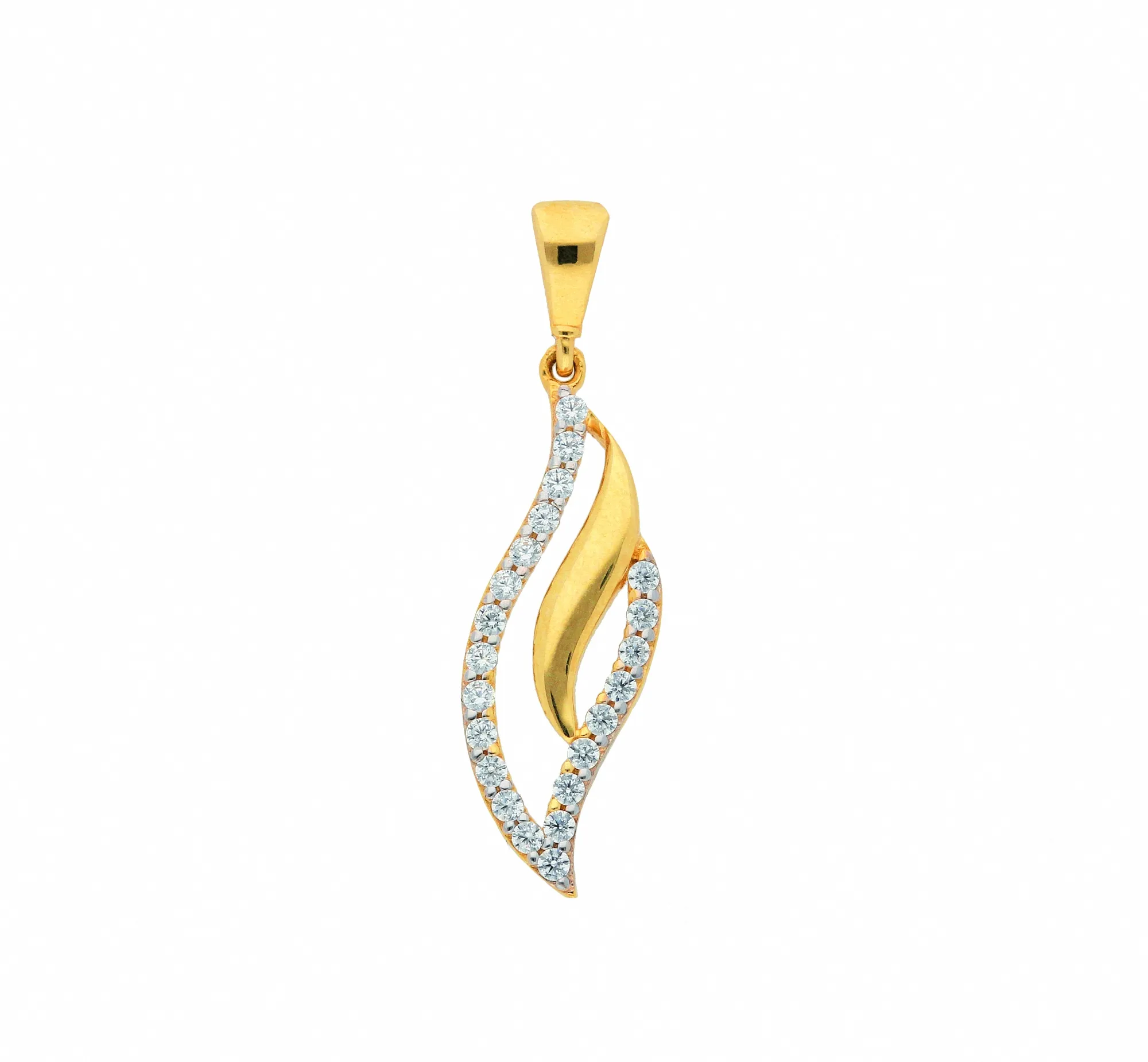 Ketten-Anhänger ADELIA ́S "333 Gold Anhänger mit Zirkonia", gold, Schmuckanhänger, Damen, mit Zirkonia, Weißgold 333, mit Zirkonia Goldschmuck für Damen