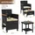 Yaheetech Rattan Set 5-tlg. Schwarz/Beige