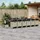 vidaXL Garten-Essgruppe 17-tlg. Hellgrau