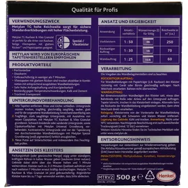 Metylan Raufaser & Vlies Granulat 14 cm 500 g Transparent