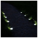 ETC Shop 8x LED Solar Leuchten Außen Erdspieß Strahler Garten Wege Spot Strahler Terrassen Steck Lampen