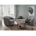 bene living Loungesessel Loconia Strukturstoff 89 x 76 x 87 cm Grau drehbar mit Kissen
