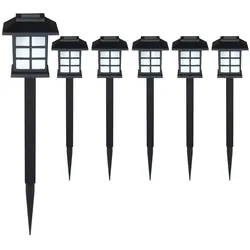 MONZANA® LED Solarlampe 6x Set Wetterfest Solar Akku Garten Solarleuchte Gartenleuchte Außenbereich Outdoor