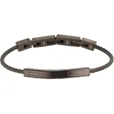 s.Oliver Herren Armband, Edelstahl, SCHWARZ, 20