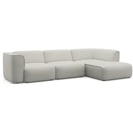 otto home Ecksofa Merid L-Form, jederzeit durch Module erweiterbar, B/T/H: 295/162/70 cm Struktur fein Ottomane rechts beige/natur