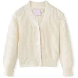 vidaXL Kinder-Strickjacke Schneeweiß 116