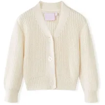 vidaXL Kinder-Strickjacke Schneeweiß 116