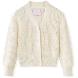 vidaXL Kinder-Strickjacke Schneeweiß 116