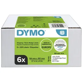 Dymo Etiketten Rolle Kombi-Pack 2093092 2093092 101 x 54 mm Papier Weiß 1320 St. Permanent haftend Versand-Etiketten