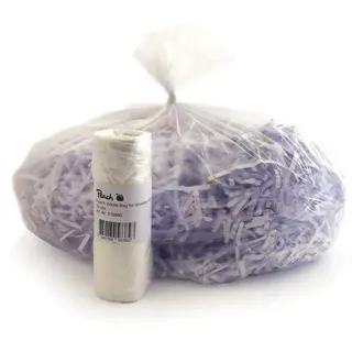 Peach Aktenvernichter Abfallsäcke | 50 Stück/Rolle | 50L | einfaches und sauberes Entleeren des Aktenvernichters | halbtransparente Plastiksäcke