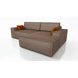 mebloland Ecksofa TOR mit Schlaffunktion. Farbe: Brown. - Braun