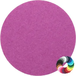 BIASTO - Premium Filz Untersetzer - rund 15cm - Farbe: violett (HF023). Design Glas-Untersetzer für Getränke, Tisch, Bar, Tasse, Vase