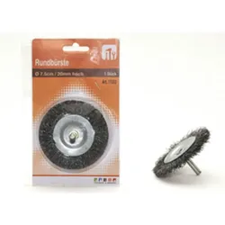 Rundbürste, Ø 7,5 cm, 20 mm hoch, Aufsatz für Bohrmaschinen zum entrosten, abschleifen etc