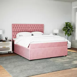 vidaXL Boxspringbett 180 x 200 cm Rosa