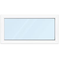 Fenster 120x60 cm, Kunststoff Profil aluplast IDEAL® 4000, Weiß, 1200x600 mm, einteilig festverglast, 2-fach Verglasung, individuell konfigurieren