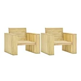 vidaXL Gartenstuhl 89 x 76 x 76 cm imprägniert kiefernholz