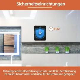 SHX Badezimmer-Heizlüfter 2000 W Automatisch