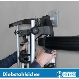 HEYBRO Universelle Wandhalter für Fahrradträger - inklusive Befestigungsmaterial - optimale und stilvolle Befestigung für Ihren Fahrradträger - Blickf... - Grau