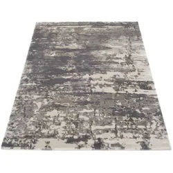 Teppich MUSTERRING "ANGELES PILANO", grau, B:70cm H:10mm L:140cm, Viskose, Teppiche, exlcusive MUSTERRING DELUXE COLLECTION, Bambus-Viskose feine Knüpfung