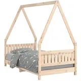 vidaXL Kinderbett 80 x 160 cm Kiefer massiv braun