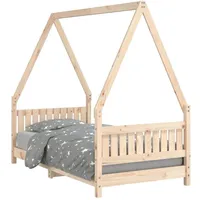 vidaXL Kinderbett 80 x 160 cm Kiefer massiv braun