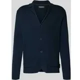 Marc O'Polo Regular Fit Strickjacke aus reiner Baumwolle, Marine, M