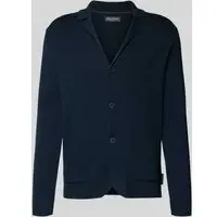Marc O'Polo Regular Fit Strickjacke aus reiner Baumwolle, Marine, M