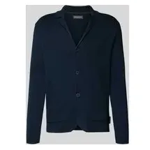 Marc O'Polo Regular Fit Strickjacke aus reiner Baumwolle, Marine, M