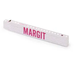 Personalisierter Zollstock ,Metrie 2m Block 52 | mit weiblichen Namen Wählen Sie hier einen weiblichen Namen aus:: Margit