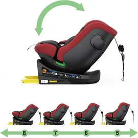 XOMAX Kindersitz 360° drehbar mit Isofix, ECE R129, 0–36 kg, verstellbar, neigbar, atmungsaktiver Bezug, 5-Punkt-Gurt, Top Tether, Autokindersitz für...